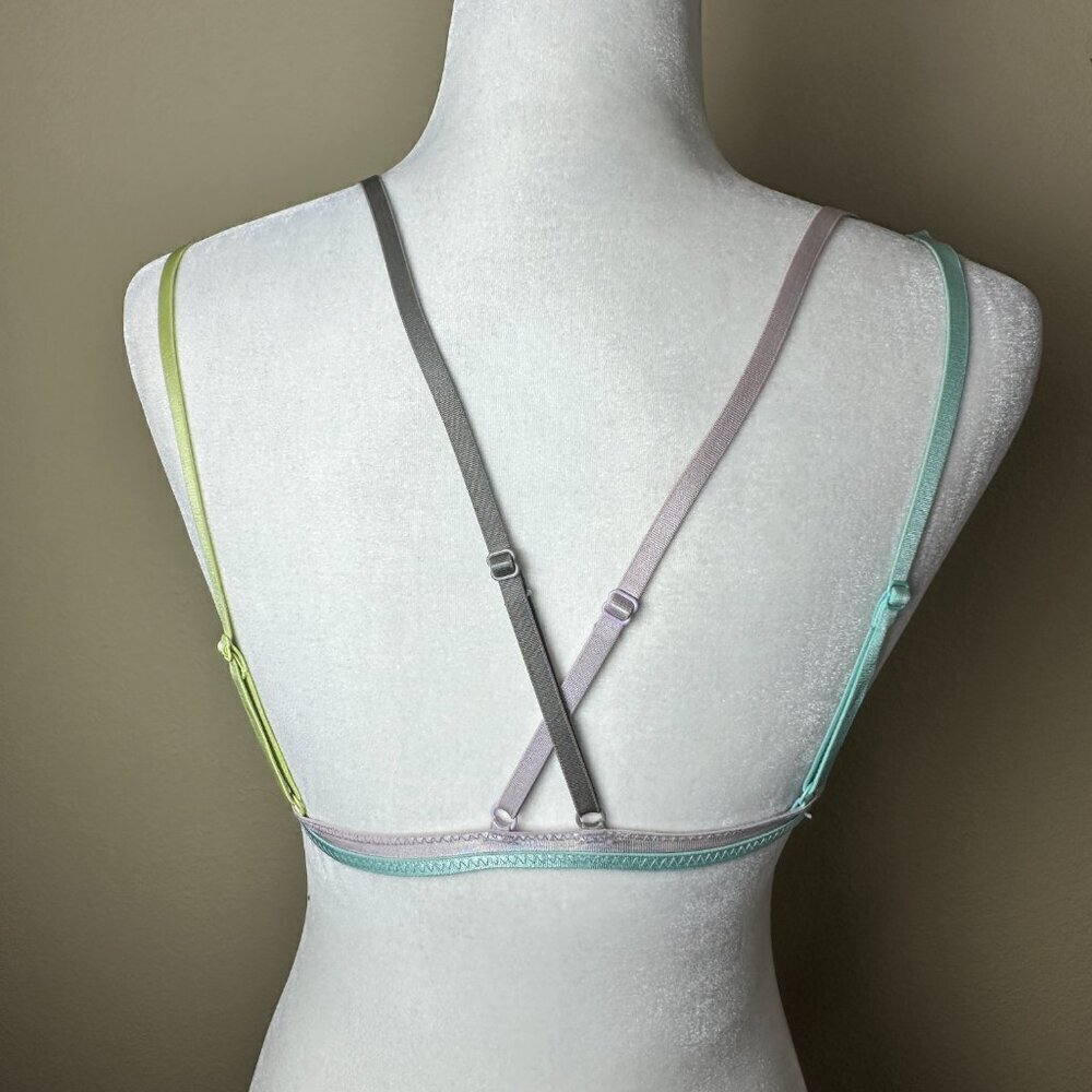 INTIMATELY FREE PEOPLE Black & Multi Colored Strappy Bra Bralette Top Size XS - Picture 6 of 9